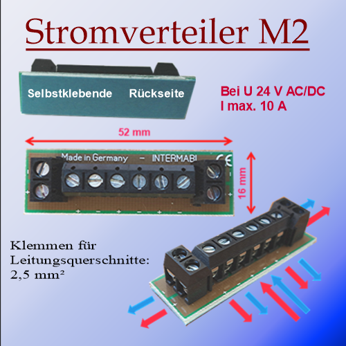 10 Stück Stromverteiler M2 - KUM-Modellbauelektronik